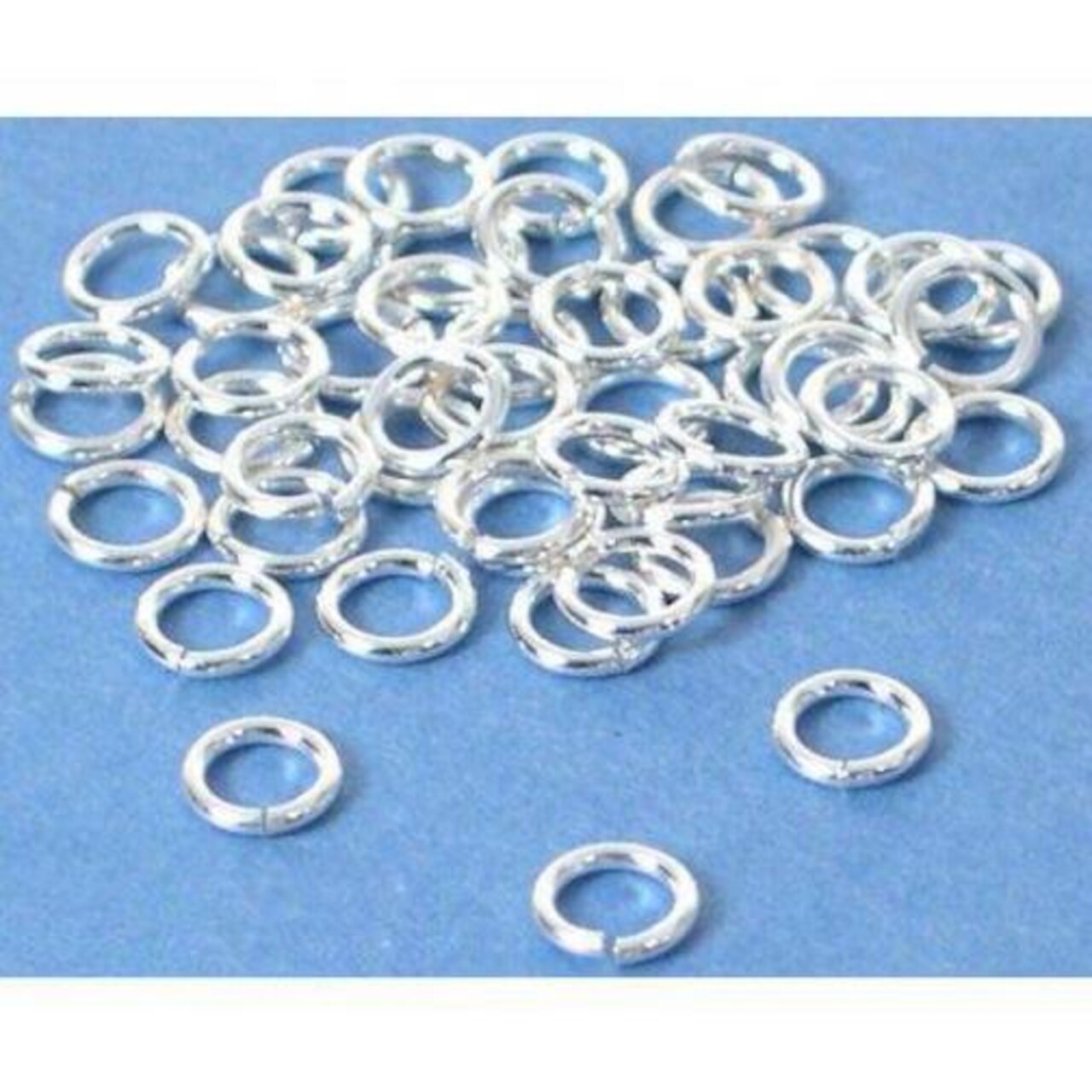 50 Sterling Silver Open Jump Rings Jewelry Findings 22 Gauge 4mm